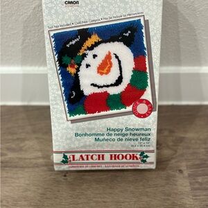 Vintage Wonder Art Snowman Latch Hook Kit - Festive Colors